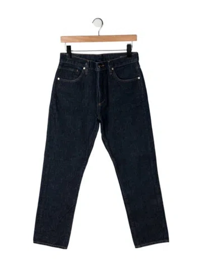 Pre-owned Goldsign High-rise Straight Leg Jeans In Blue