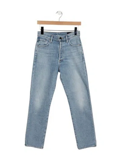 Pre-owned Goldsign High-rise Straight Leg Jeans In Blue