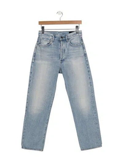Pre-owned Goldsign High-rise Straight Leg Jeans In Blue