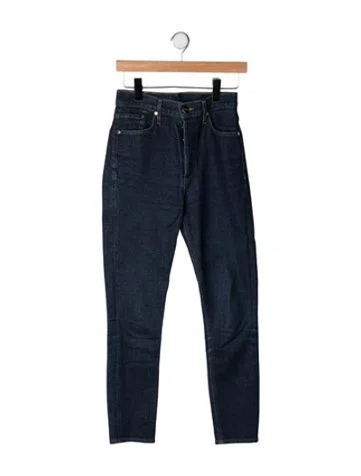 Pre-owned Goldsign High-rise Straight Leg Jeans In Blue