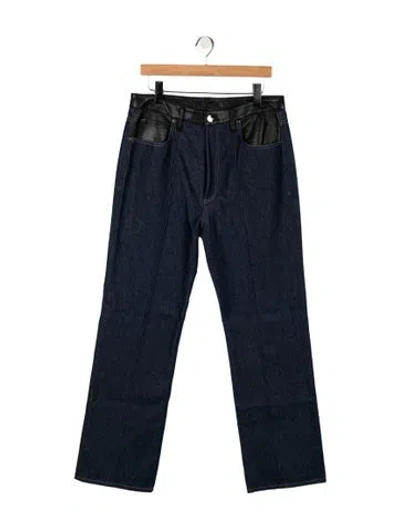 Pre-owned Goldsign High-rise Straight Leg Jeans In Blue