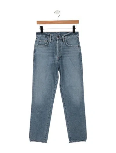 Pre-owned Goldsign High-rise Straight Leg Jeans In Blue