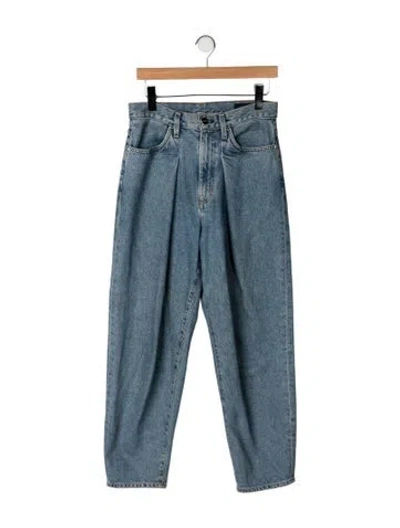 Pre-owned Goldsign High-rise Straight Leg Jeans In Blue
