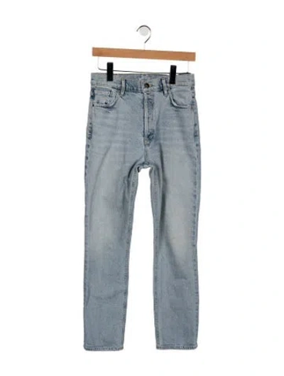 Pre-owned Goldsign High-rise Straight Leg Jeans In Blue