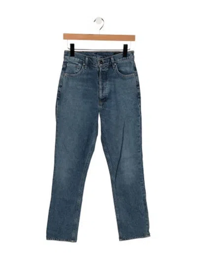 Pre-owned Goldsign High-rise Straight Leg Jeans In Blue