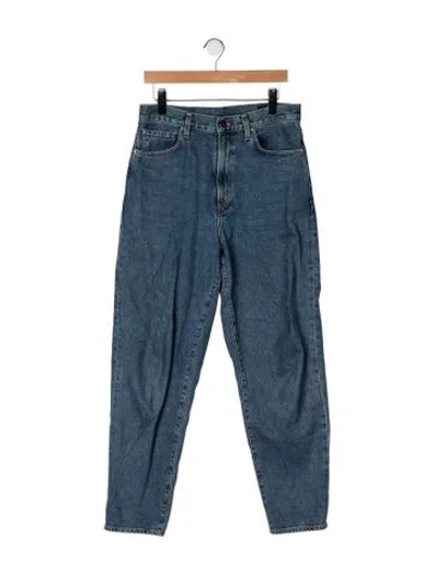 Pre-owned Goldsign High-rise Straight Leg Jeans In Blue