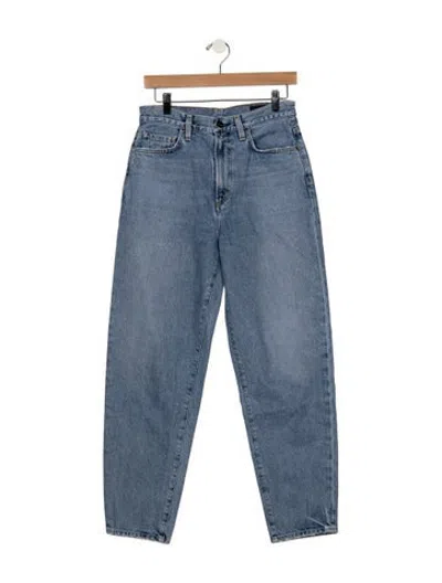 Pre-owned Goldsign High-rise Straight Leg Jeans In Blue