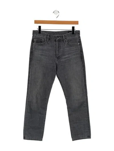 Pre-owned Goldsign High-rise Straight Leg Jeans In Gray