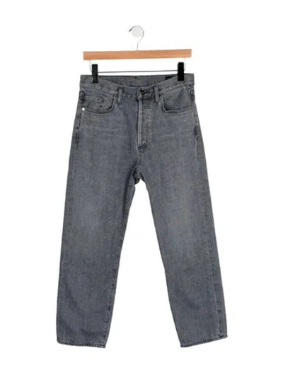 Pre-owned Goldsign High-rise Straight Leg Jeans In Gray