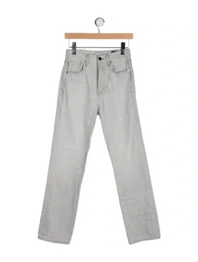 Pre-owned Goldsign High-rise Straight Leg Jeans In Gray