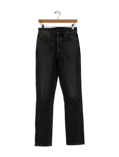 Pre-owned Goldsign High-rise Straight Leg Jeans In Gray