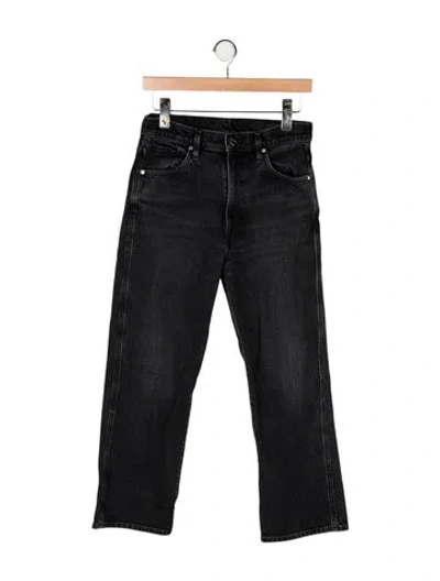 Pre-owned Goldsign High-rise Straight Leg Jeans In Gray