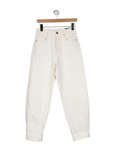 Pre-owned Goldsign High-rise Straight Leg Jeans In Neutral