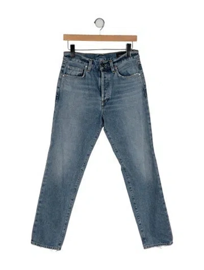 Pre-owned Goldsign High-rise Straight Leg Jeans W/ Tags In Blue