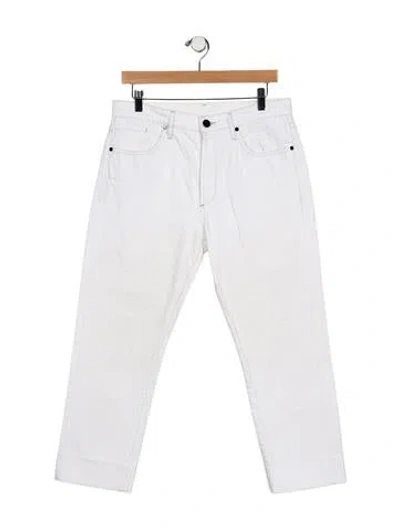 Pre-owned Goldsign High-rise Straight Leg Jeans In White