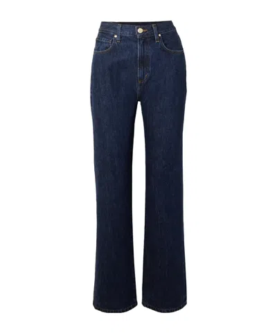Goldsign Highrise Straightleg Jeans In Blue
