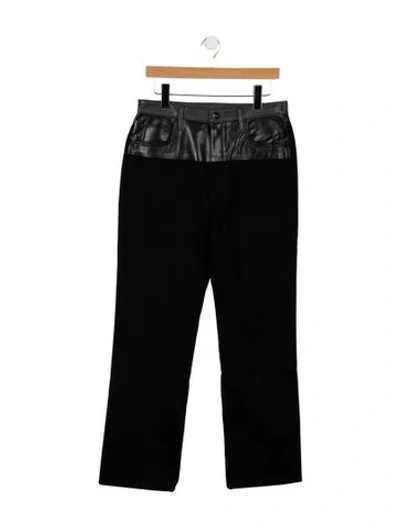 Pre-owned Goldsign High-rise Wide Leg Jeans In Black