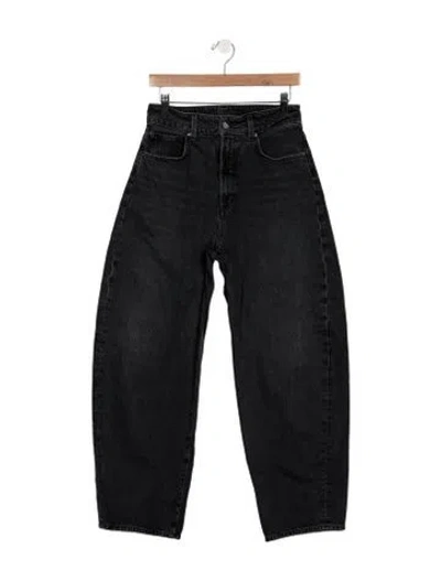 Pre-owned Goldsign High-rise Wide Leg Jeans In Black