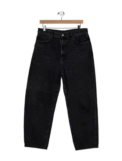 Pre-owned Goldsign High-rise Wide Leg Jeans In Black