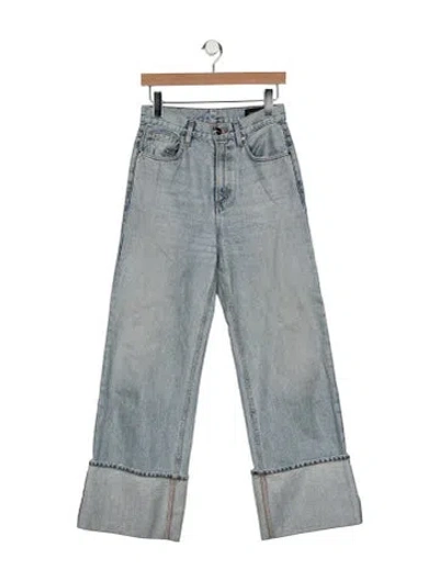 Pre-owned Goldsign High-rise Wide Leg Jeans In Blue