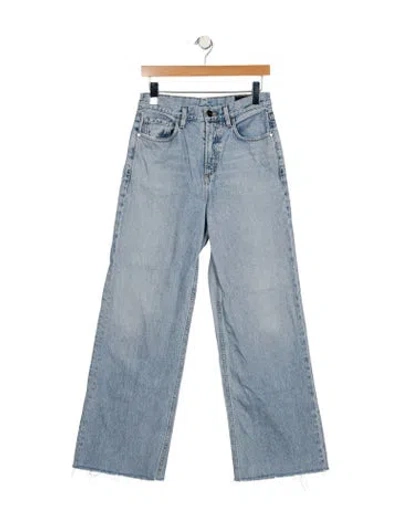 Pre-owned Goldsign High-rise Wide Leg Jeans In Blue