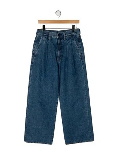 Pre-owned Goldsign High-rise Wide Leg Jeans In Blue