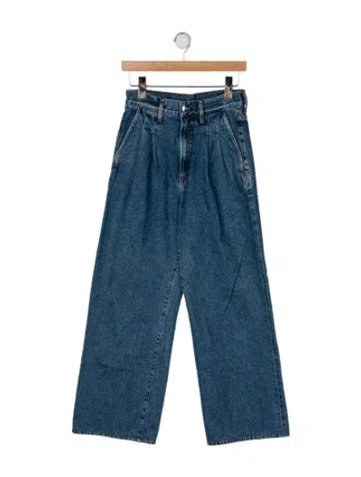 Pre-owned Goldsign High-rise Wide Leg Jeans In Blue