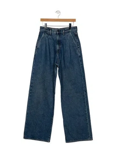Pre-owned Goldsign High-rise Wide Leg Jeans In Blue