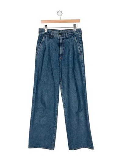Pre-owned Goldsign High-rise Wide Leg Jeans In Blue
