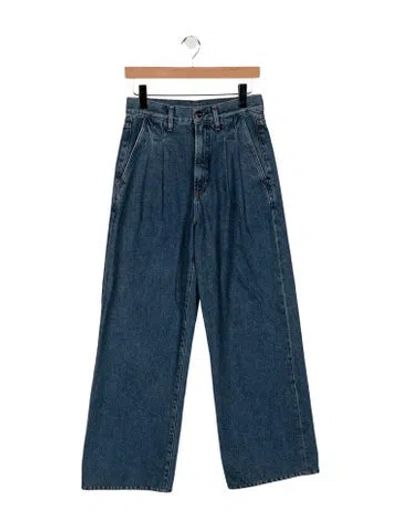Pre-owned Goldsign High-rise Wide Leg Jeans In Blue