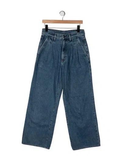 Pre-owned Goldsign High-rise Wide Leg Jeans In Blue
