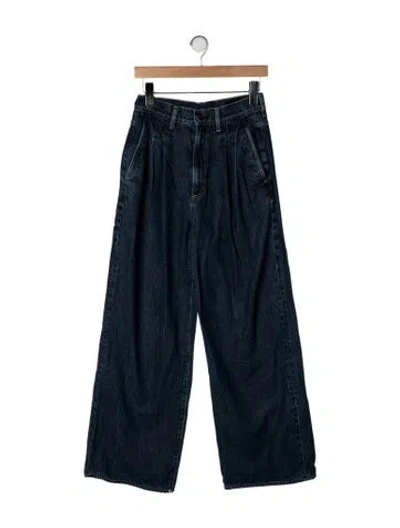 Pre-owned Goldsign High-rise Wide Leg Jeans In Blue