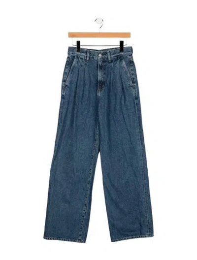 Pre-owned Goldsign High-rise Wide Leg Jeans In Blue