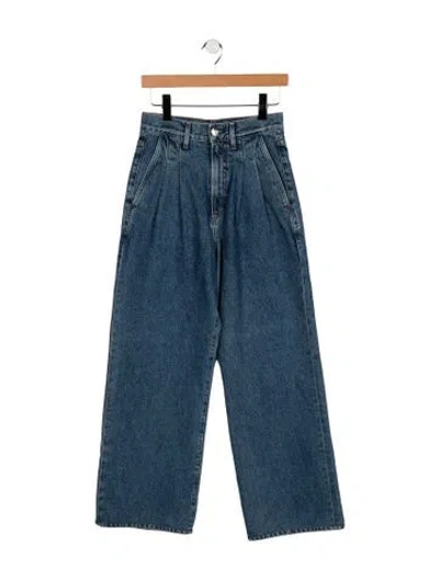 Pre-owned Goldsign High-rise Wide Leg Jeans In Blue