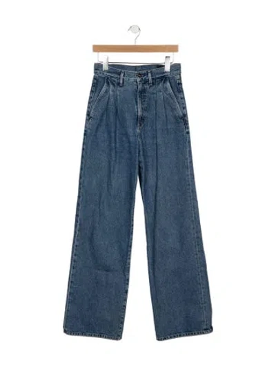 Pre-owned Goldsign High-rise Wide Leg Jeans In Blue