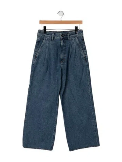 Pre-owned Goldsign High-rise Wide Leg Jeans In Blue