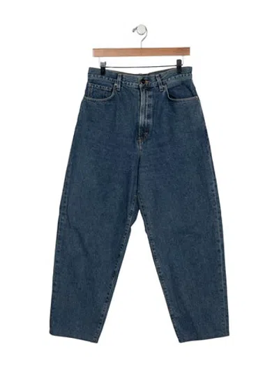 Pre-owned Goldsign High-rise Wide Leg Jeans In Blue