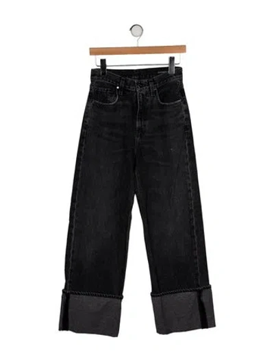 Pre-owned Goldsign High-rise Wide Leg Jeans In Gray