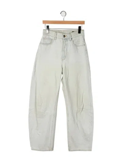 Pre-owned Goldsign High-rise Wide Leg Jeans In Green