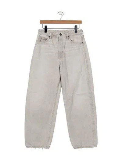 Pre-owned Goldsign High-rise Wide Leg Jeans In Grey