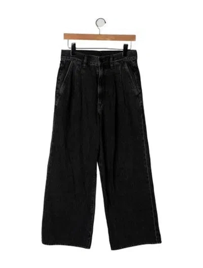 Pre-owned Goldsign High-rise Wide Leg Jeans In Grey