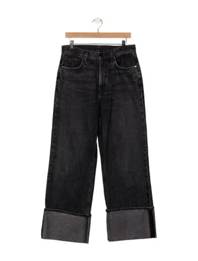 Pre-owned Goldsign High-rise Wide Leg Jeans In Grey