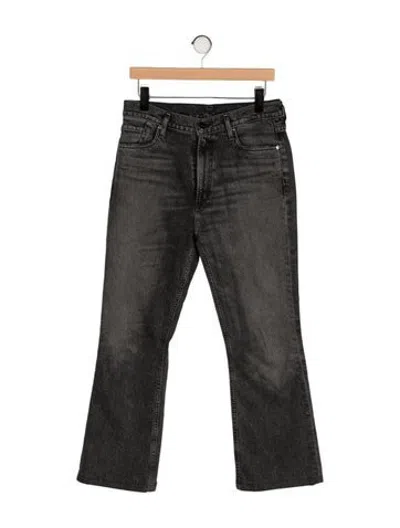Pre-owned Goldsign High-rise Wide Leg Jeans In Grey