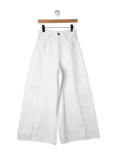 Pre-owned Goldsign High-rise Wide Leg Jeans In Neutrals