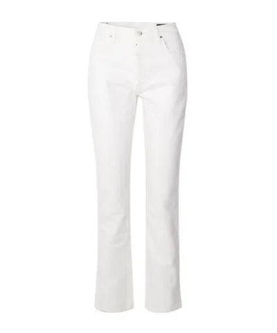 Goldsign The Morgan High-rise Slim-leg Jeans In White