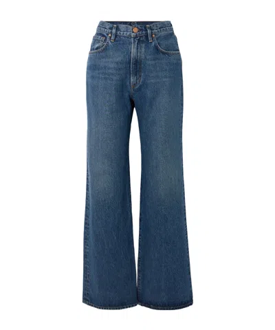 Goldsign High-waisted Straight-leg Jeans In Blue