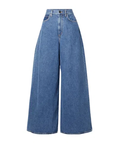 Goldsign High-waisted Wide-leg Jeans In Blue