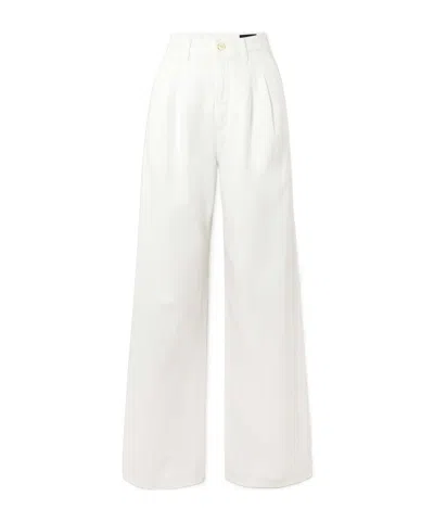 Goldsign High-waisted Wide-leg Jeans In White