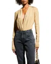 Goldsign Hilda Bodysuit In Gold Lurex