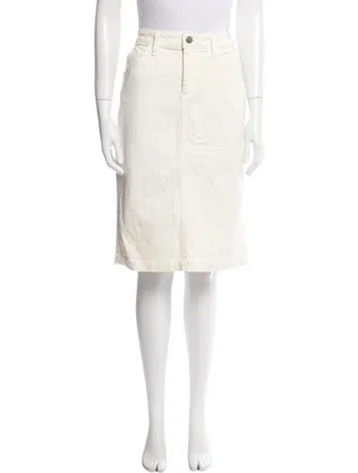 Pre-owned Goldsign Knee-length Skirt In White